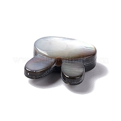 天然な黒リップシェルビーズ  シーシェルビーズ  縦穴  兎  10.5x12x3mm  穴：0.8mm&nbsp;BSHE-C003-02A