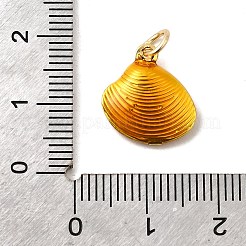 Brass Enamel Shell Charms&nbsp;KK-A268-08G