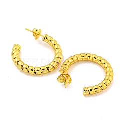 304ステンレススチールイヤリング  半円  18KGP本金メッキ  26x4mm&nbsp;EJEW-R161-09F-G