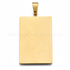 ステンレスペンダント201個  レーザー彫刻模様  タロットカードペンダント  ゴールドカラー  星xvii  40x24x1mm  穴：8x4mm&nbsp;STAS-S105-LA460-8