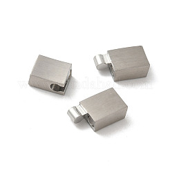 304ステンレススチール製マグネット留め具  長方形  ステンレス鋼色  33x8x5mm  穴：6x3mm&nbsp;STAS-Z147-33P-04
