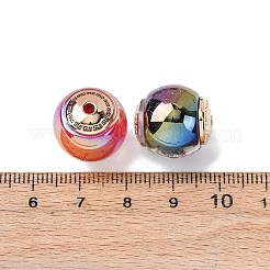 不透明蓄光樹脂とCCBプラスチックビーズ  ルーン文字の丸  グリッターパウダー付き  ミックスカラー  16mm  穴：3mm&nbsp;RESI-G119-15C