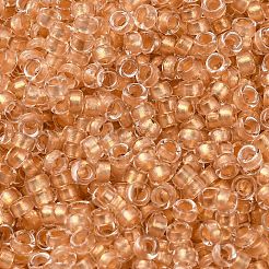ガラスシリンダービーズ  シードビーズ  色の内側  丸い穴  砂茶色  2.4~2.7x1.5~1.8mm  穴：1.2mm  約20000個/ポンド&nbsp;SEED-L011-11B-13