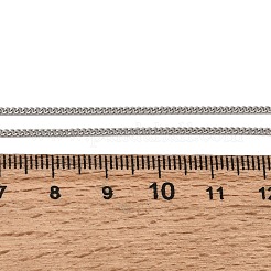男女兼用 12mm 304ステンレススチール製ツイストチェーンネックレス 1.5個  変色なし  ステンレス鋼色  17.72インチ（45cm）  1.5mm&nbsp;NJEW-H093-17P-01