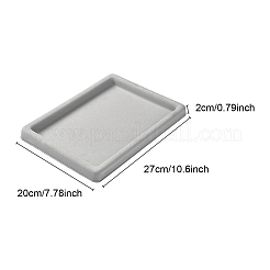 ネックレスとブレスレットを作るためのプラスチックビーズトレイ  長方形  グレー  27x20x2cm&nbsp;ODIS-YW0001-03