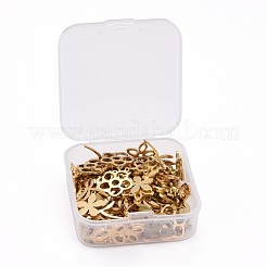 100Pcs 10 Style 304 Stainless Steel Pendants&nbsp;STAS-LS0001-32G