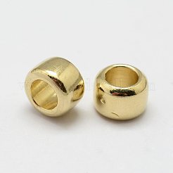 真鍮ビーズ  コラム  ニッケルフリー  メッキなし  6x4mm  穴：3mm&nbsp;KK-J270-12C-A