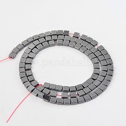 Cuboid Electroplated Non-magnetic Synthetic Hematite Bead Strands&nbsp;G-M232-02G