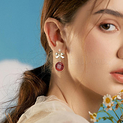10pcs Brass Ball Stud Earring Findings&nbsp;KK-BBC0011-13