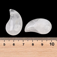 天然石クオーツクリスタルペンダント  水晶勾玉チャーム  28.5~29x17.5x11~12mm  穴：2~3mm&nbsp;G-B195-03G
