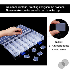 3Pcs Rectangle Polypropylene(PP) Bead Storage Containers&nbsp;CON-PH0002-47