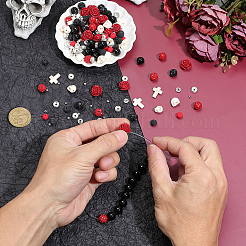 DIY Rose Skull Bracelet/Necklaces Making Kits&nbsp;DIY-AR0005-28