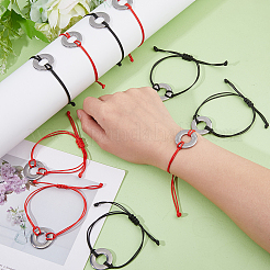 10Pcs 2 Colors Eco-Friendly Korean Waxed Polyester Braided Beaded Bracelets&nbsp;BJEW-DC00004