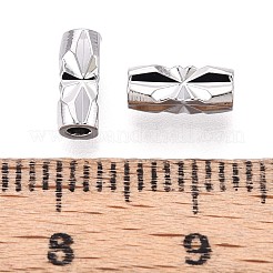 真鍮製スペーサービーズ  カドミウムフリー＆ニッケルフリー＆鉛フリー  バレル  プラチナ  8x3mm  穴：1.5mm&nbsp;KK-T075-57P