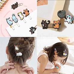 32個 16種類のプラスチックカボション  猫の形  ミックスカラー  17.5~32x17~30x3.5~4mm  2個/スタイル&nbsp;KY-CJ0002-08