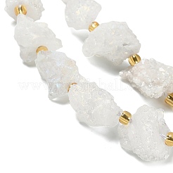 Electroplated Natural Druzy Agate Beads Strands&nbsp;G-G289-02B