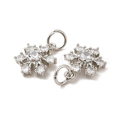 Rack Plating Brass Micro Pave Cubic Zirconia Pendants&nbsp;X-KK-E081-16P
