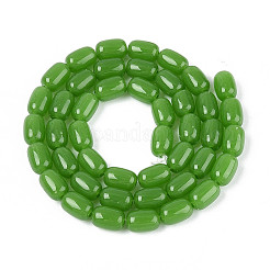 Imitation Jade Glass Beads Strands&nbsp;GLAA-N058-6x9mm-C01
