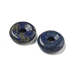 天然ラピスラズリのドーナツ/円周率のディスクチャーム  12~13x3~4mm  穴：3mm&nbsp;G-G142-01T