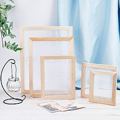 木製製紙  製紙モールドフレーム  スクリーンツール  DIYペーパークラフト用  長方形  バリーウッド  34x25x1.2cm&nbsp;DIY-WH0171-49D
