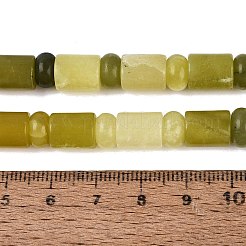 天然岫岩のヒスイのビーズ連売り  バレル＆ロンデル  8x10mm  穴：0.9~1.2mm  約50~52個/連  14.57~15.35インチ（37~39cm）  ロンデル：8x4.5~5mm&nbsp;G-Q616-09E-01