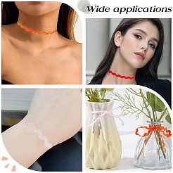 4 Strands 4 Colors Polyester Wave Bending Fringe Trim&nbsp;OCOR-GF0002-43C