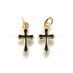 Brass Enamel Charms&nbsp;KK-C106-04G