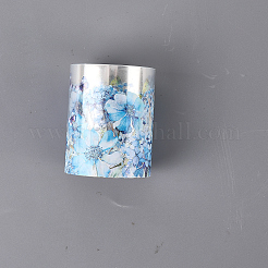 5ロール5色のペット用粘着紙装飾ステッカー  花  DIY フォトアルバム日記スクラップブック装飾用  ミックスカラー  50x0.1mm  2 m /ロール  1ロール/色&nbsp;DIY-CP0012-92