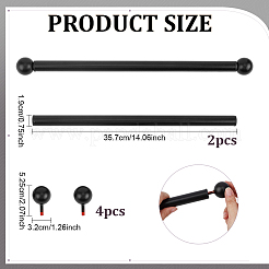 鉄製屋外ランプポストクロスアームラダースタンド2袋  ブラック  357x19mm&nbsp;FIND-PH0061-76EB
