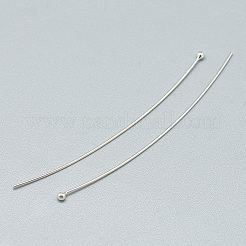 925本のスターリングシルバーボールヘッドピン  銀  45x1.5mm  ピン：0.5mm&nbsp;STER-T002-163S