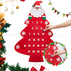 Christmas Tree Felt Fabric Pendant Decorations with Advent Calendar&nbsp;DIY-WH0032-26