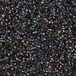シリンダーシードビーズ  メタリックカラー  虹彩  均一サイズ  カラフル  2x1.3~1.5mm  穴：0.8~1mm  約888個/10g&nbsp;X-SEED-H001-B03