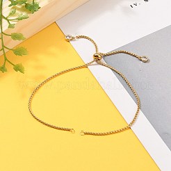 Adjustable 304 Stainless Steel Box Chain Slider Bracelet/Bolo Bracelets Making&nbsp;AJEW-JB00781-02