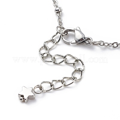 304 Stainless Steel Star Charm Bracelet with Satellite Chains for Women&nbsp;BJEW-JB08842