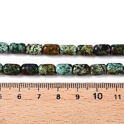 天然アフリカンターコイズ（ジャスパー）ビーズ連売り  コラム  9~9.5x6mm  穴：0.9~1mm  約42~43個/連  15.24~15.8''（38.7~39.5センチメートル）&nbsp;G-G980-33A