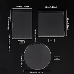 3Pcs 3 Style Transparent Acrylic Display Bases&nbsp;AJEW-FG0001-52