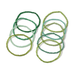 9Pcs Rondelle Glass Seed Beaded Stretch Bracelet Sets&nbsp;BJEW-JB10418