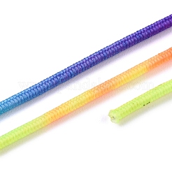 丸型ポリエステルゴム紐  調節可能な弾性コード  スプールで  カラフル  1.5mm  約43.74ヤード（40m）/ロール&nbsp;X1-EC-YWC001-06-C
