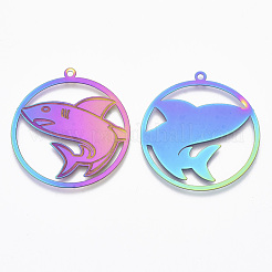Ion Plating(IP) 304 Stainless Steel Filigree Pendants&nbsp;STAS-T057-29