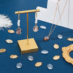 DIY Blank Oval Pendant Making Kits&nbsp;DIY-PH0021-46