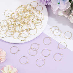 100Pcs 304 Stainless Steel Hoop Earrings Findings&nbsp;STAS-BBC0009-64