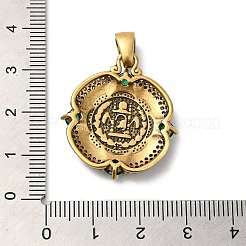 Brass with Cubic Zirconia & Enamel Pendants&nbsp;KK-Z033-08AS