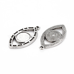 Tibetan Style Alloy Pendant Cabochon Settings&nbsp;TIBEP-N010-007AS-RS