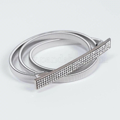 鉄と樹脂のラインストーンウエストチェーンベルト、女性用、レディースドレス  銀  740x9.5mm&nbsp;AJEW-WH20072-04S
