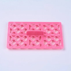 食品級プラスチッククッキー印刷金型  DIYビスケットベーキングツール  ヒマワリ  ピンク  122x73x20mm&nbsp;DIY-K009-58A