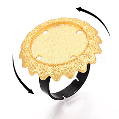 Adjustable Alloy & Iron Bezel Cup Ring Base with Rotatable Tray&nbsp;MAK-T012-13G