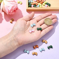 30色スプレー塗装合金ビーズ6個  エナメル  ゲームパッド  ミックスカラー  9.5x15.5x4.5mm  穴：1.6mm  5個/カラー  30pc&nbsp;FIND-CJ0002-68