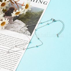 Brass Satellite Chain Necklaces&nbsp;NJEW-JN03558-02