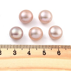 グレード6a 天然養殖淡水真珠ビーズ  片穴  半円形ビーズ  パープル  10~10.5x7mm  穴：1mm&nbsp;PEAR-N018-6A-1015C