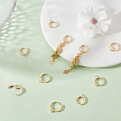 20Pcs 2 Style Brass Hoop Earring Findings&nbsp;KK-AR0003-24